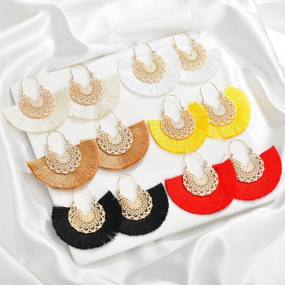 $5 BLOWOUT! Fan Bohemian Earrings - Picture 2 of 10